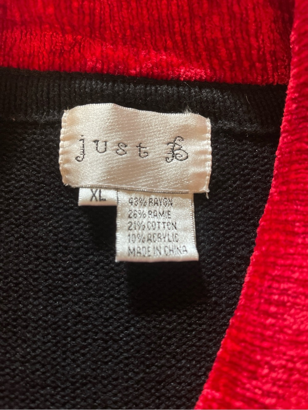 Vintage JUS B XL Embellished Sweater Jacket Sequin Beaded Zip Cardigan - Picture 9 of 10
